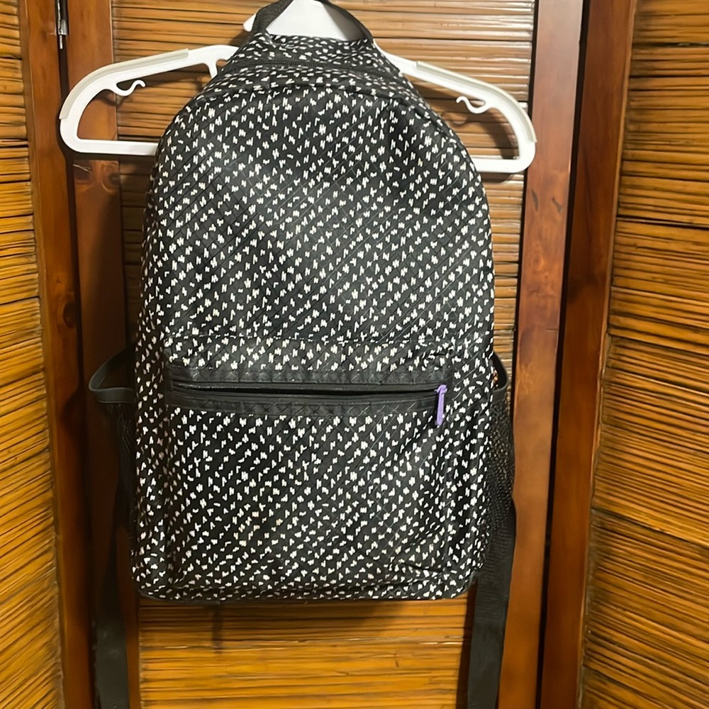 Thirty One Going My Way Backpack Black/white in Lil Scribble pattern